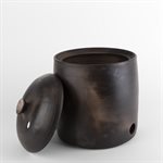 Large Smoky Ceramic Garlic Pot 1
