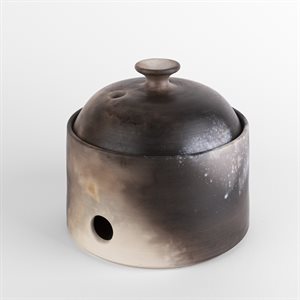 Small Smoky Ceramic Garlic Pot 1