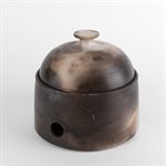 Small Smoky Ceramic Garlic Pot 3