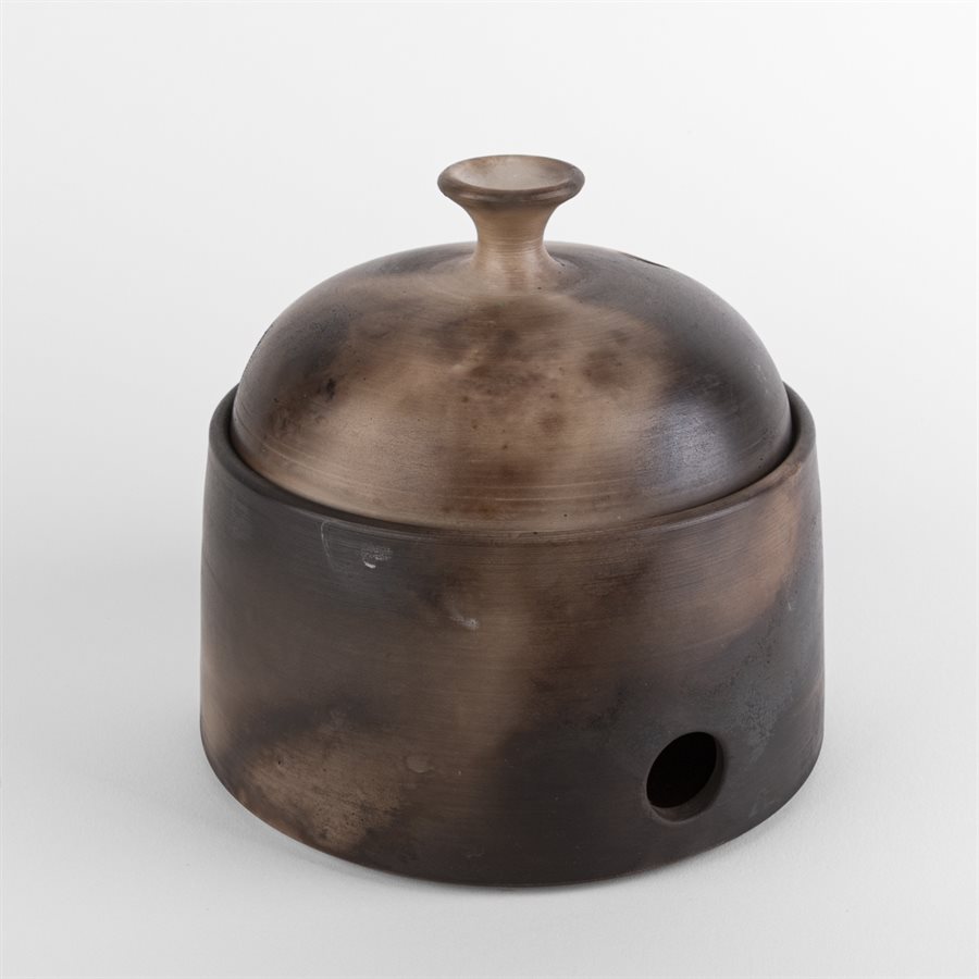 Small Smoky Ceramic Garlic Pot 5 Small Smoky Ceramic Garlic Pot 5