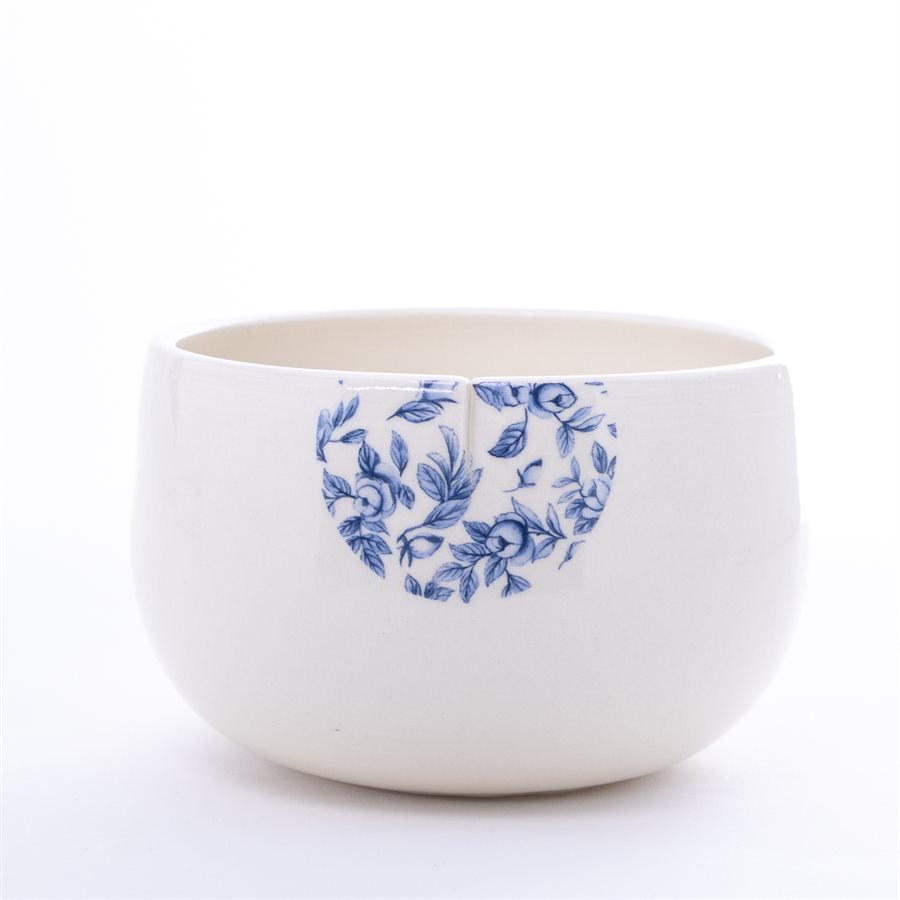 Large meal bowl, Glitch collectin, blue lemon tree model Large meal bowl, Glitch collectin, blue lemon tree model