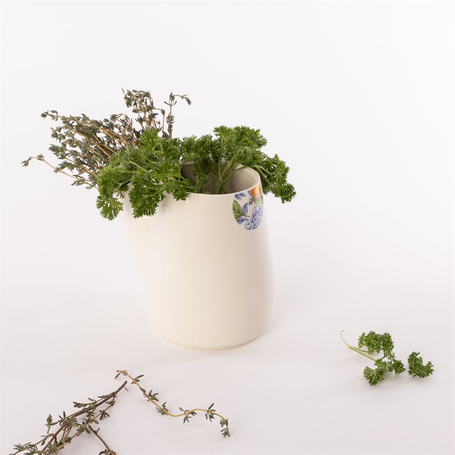 Ceramic herbs preserving pot