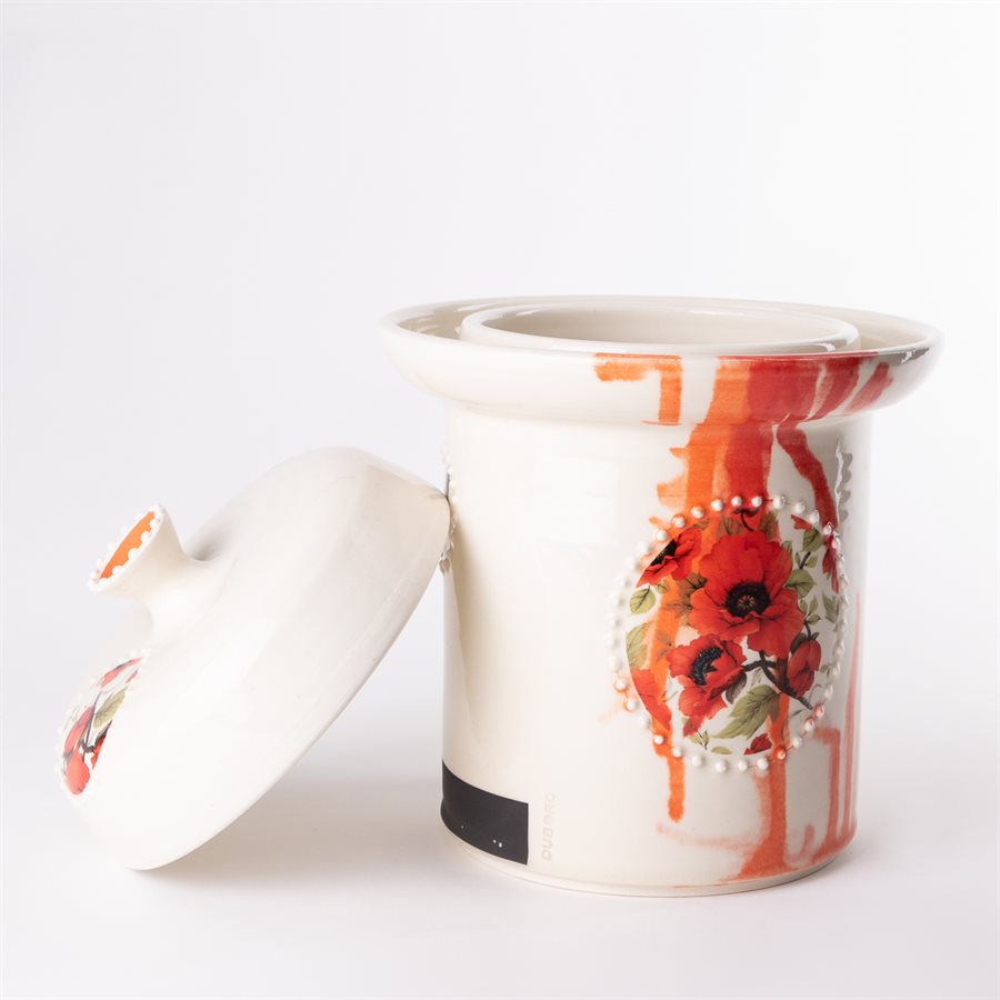 Pot à lactofermentation, collection rococo, modèle 2 Pot à lactofermentation, collection rococo, modèle 2
