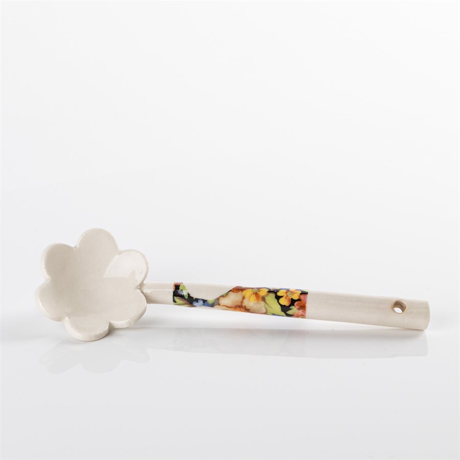 Cuillère à thé en céramique en forme de fleur 5 Cuillère à thé en céramique en forme de fleur 5