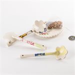 Flower shaped ceramic tea spoon 