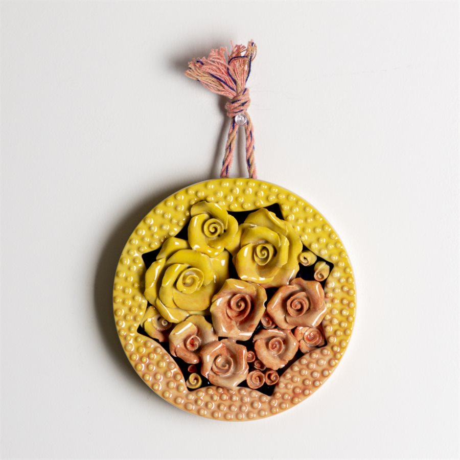 3D Ceramic Floral Wall Art - Model 5