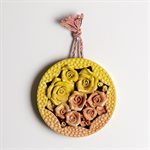 3D Ceramic Floral Wall Art