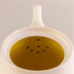 Ceramic teapot and glass ornaments