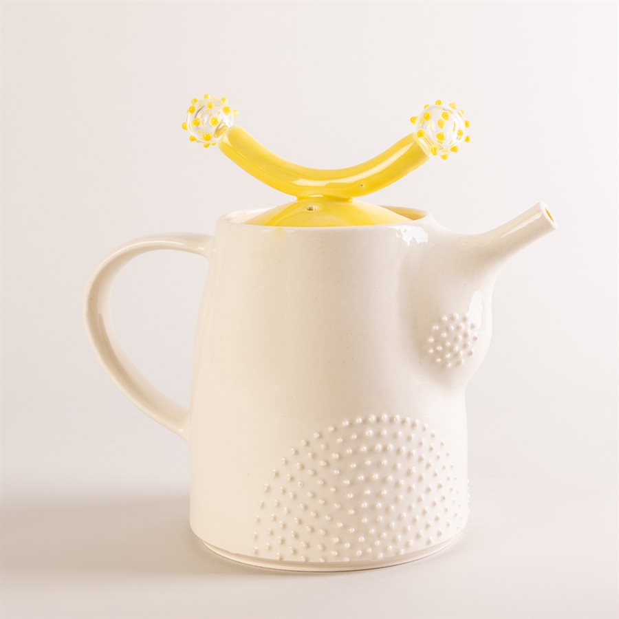 Théière en céramique et bouton de verre Théière en céramique et bouton de verre