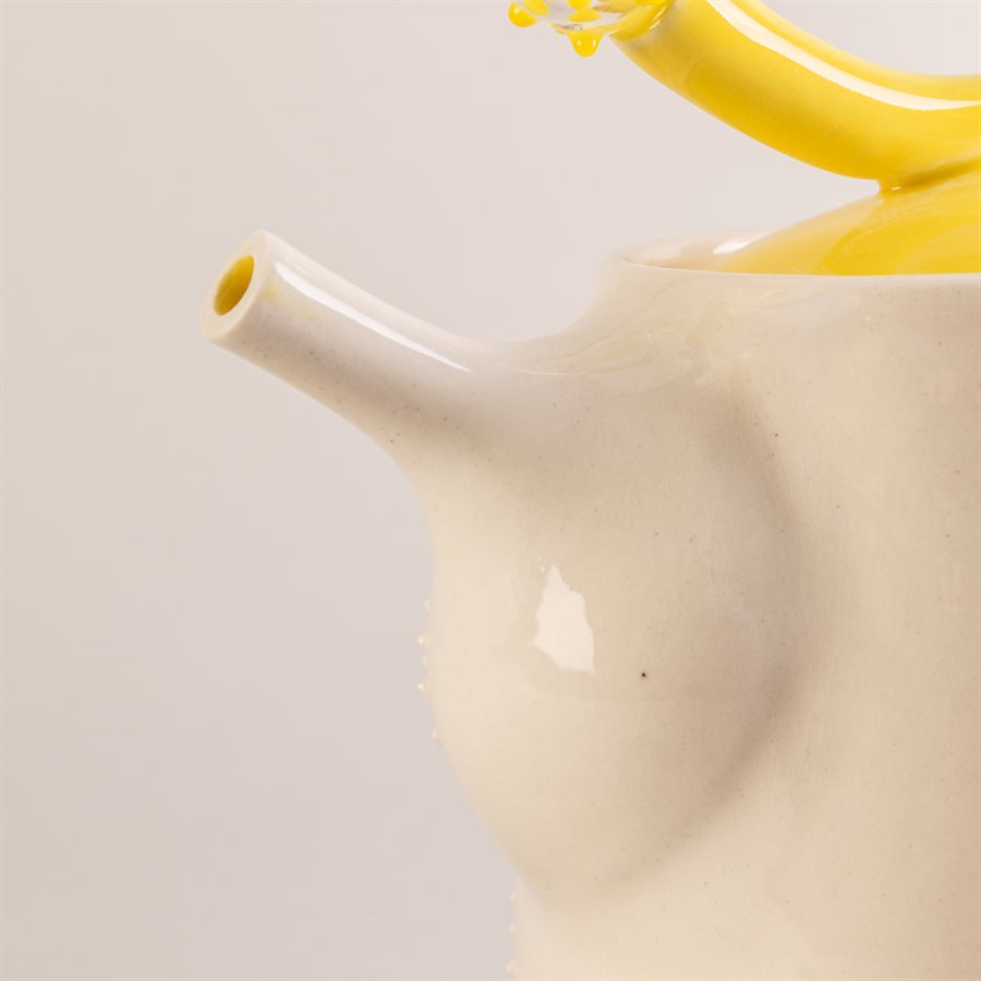 Théière en céramique et bouton de verre Théière en céramique et bouton de verre