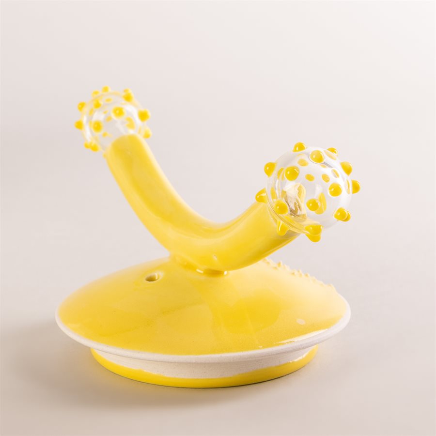 Théière en céramique et bouton de verre Théière en céramique et bouton de verre