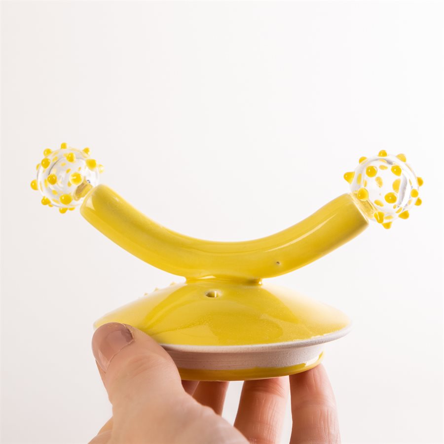 Théière en céramique et bouton de verre Théière en céramique et bouton de verre