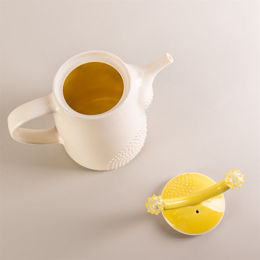 Théière en céramique et bouton de verre Théière en céramique et bouton de verre