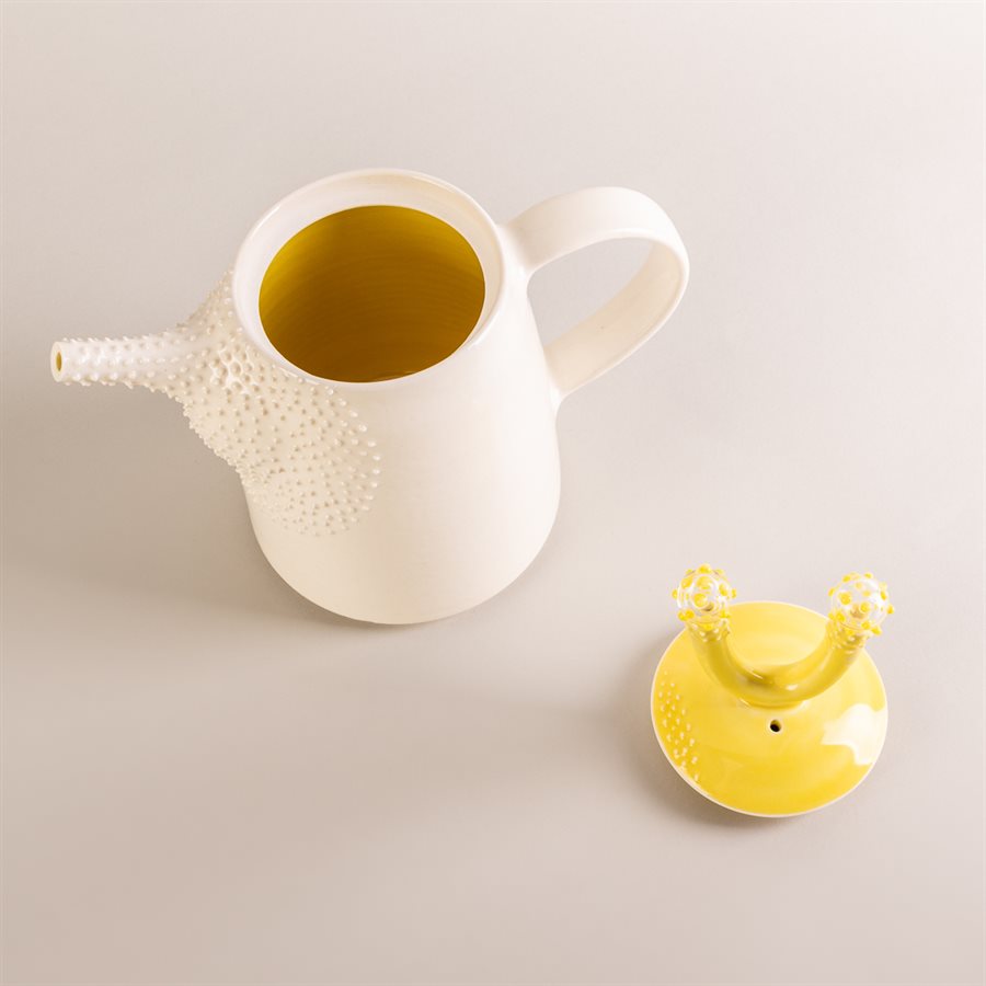 Théière en céramique et bouton de verre Théière en céramique et bouton de verre