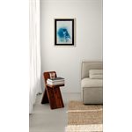 Colibri à gorge rubis – Photographie cyanotype sur papier Washi encadrée en tilleul