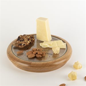 Plateau à fromage en bois sculpté - Brebis