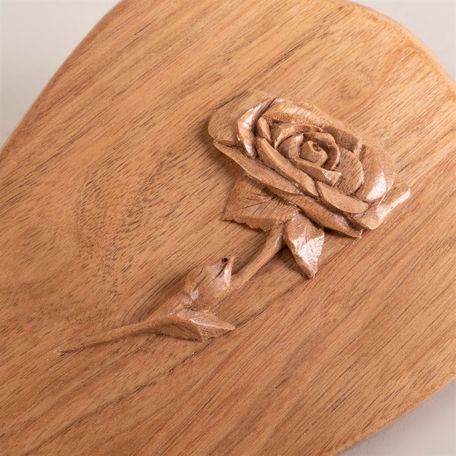 Miroir coiffeuse en noyer cendré sculpté, modèle rose Miroir coiffeuse en noyer cendré sculpté, modèle rose