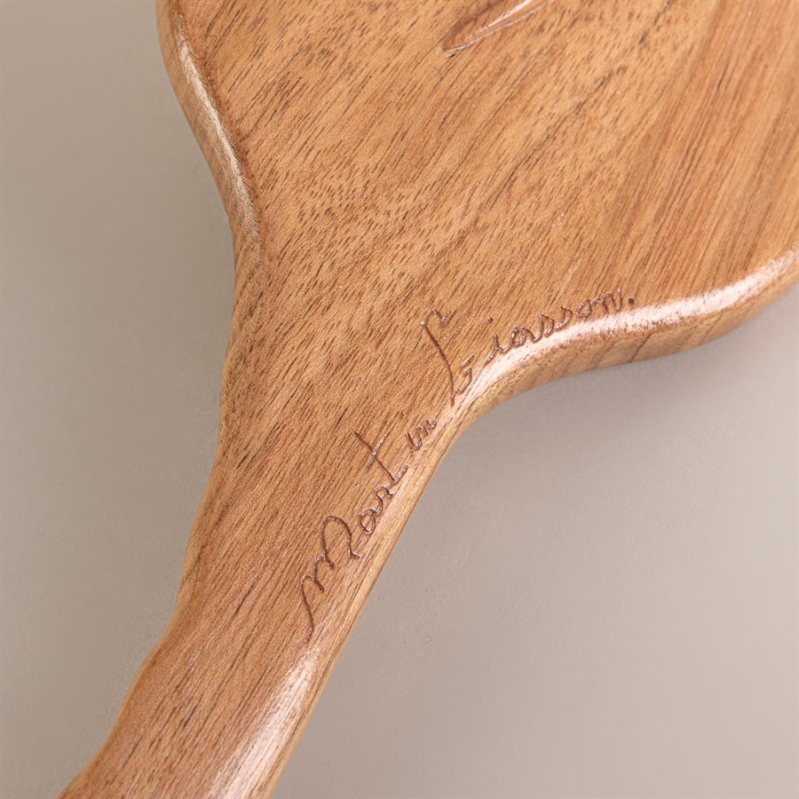 Miroir coiffeuse en noyer cendré sculpté, modèle rose Miroir coiffeuse en noyer cendré sculpté, modèle rose