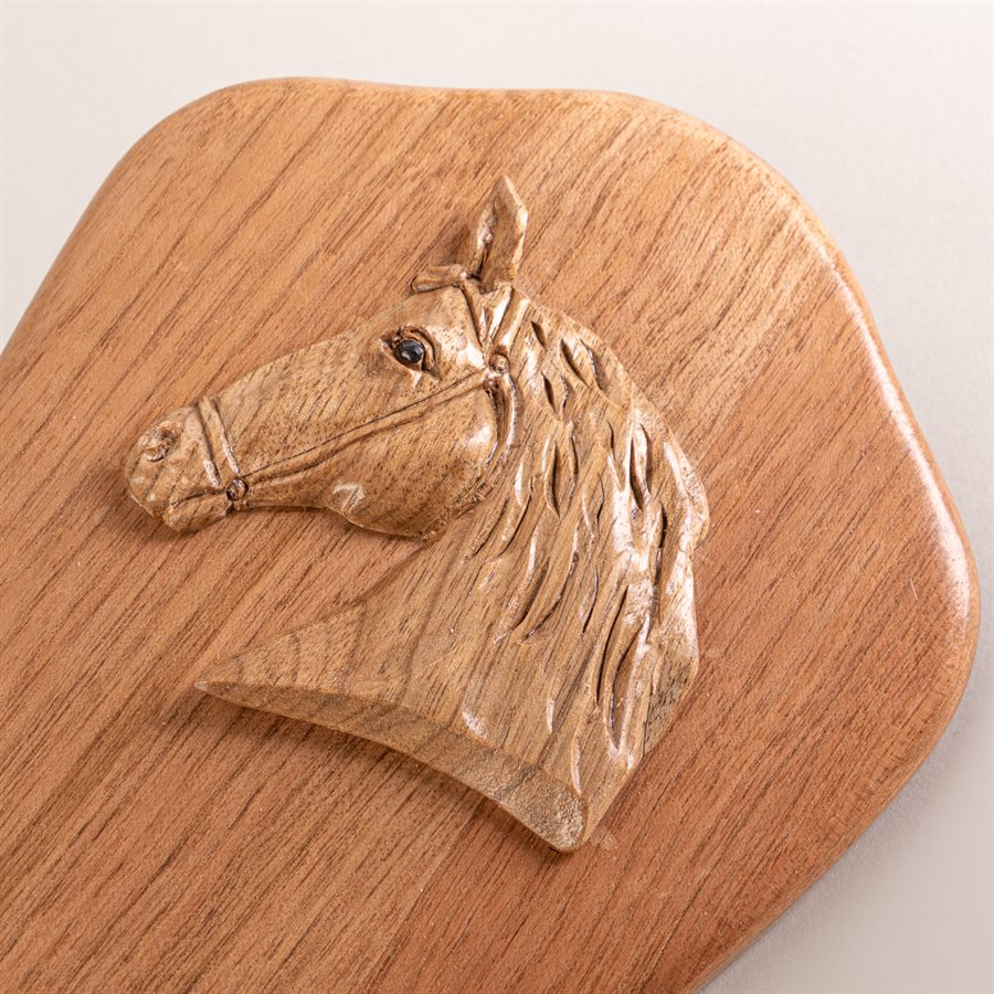 Miroir coiffeuse en noyer cendré sculpté, modèle cheval Miroir coiffeuse en noyer cendré sculpté, modèle cheval