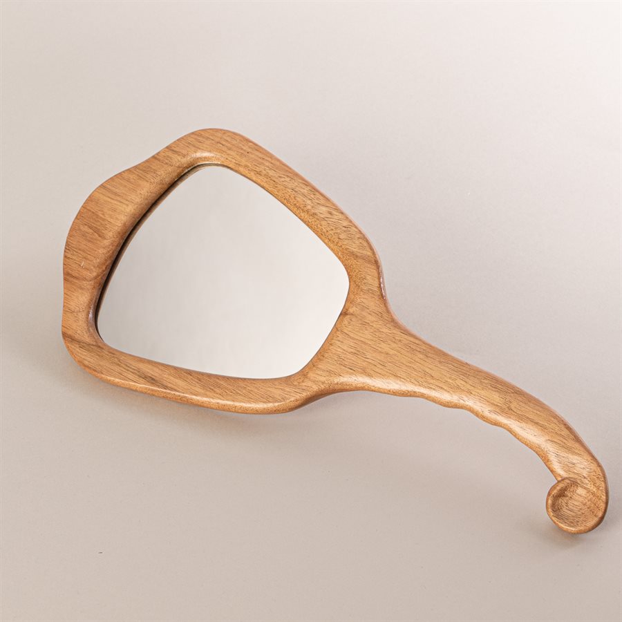 Miroir coiffeuse en noyer cendré sculpté, modèle cheval Miroir coiffeuse en noyer cendré sculpté, modèle cheval