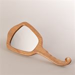 Miroir coiffeuse en noyer cendré sculpté, modèle hippocampe