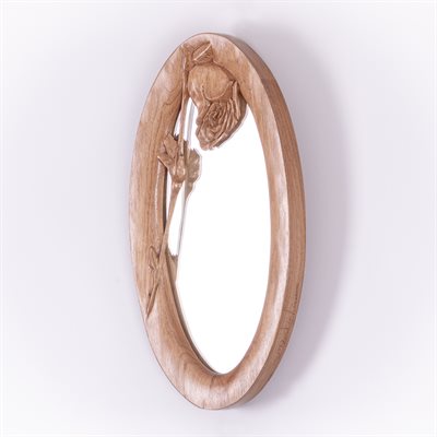 Miroir ovale en bois sculpté Miroir ovale en bois sculpté