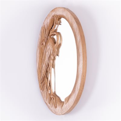 Miroir ovale en bois sculpté Miroir ovale en bois sculpté