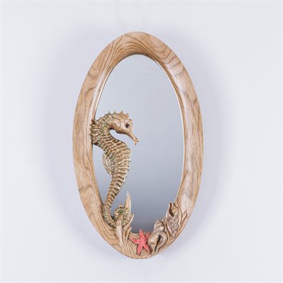 Miroir ovale en bois sculpté Miroir ovale en bois sculpté