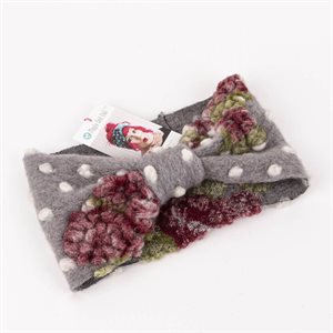 Warm felted knit and fleece headband 2