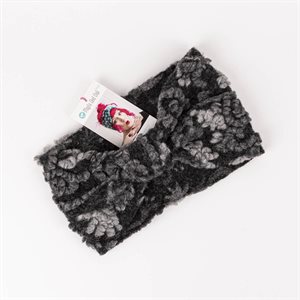 Warm felted knit and fleece headband 3