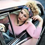 Wide reversible hairband with knotted effect