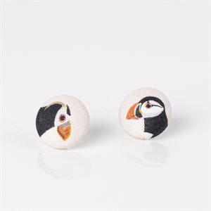 Boucle d'oreille en tissus sur tige 15