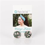 Boucle d'oreille en tissus sur tige 1 Boucle d'oreille en tissus sur tige 1