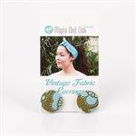 Boucle d'oreille en tissus sur tige 4 Boucle d'oreille en tissus sur tige 4