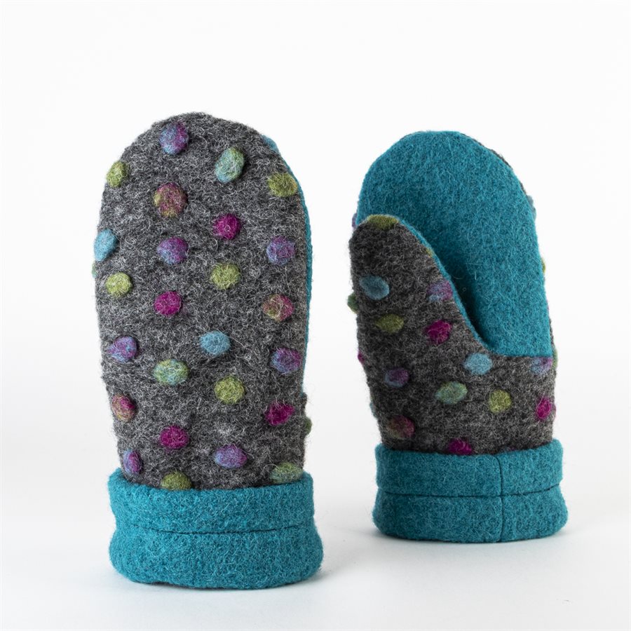 Mitaine chaude en tricot feutré et intérieur en polar 17