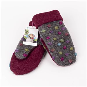 Mitaine chaude en tricot feutré et intérieur en polar 2