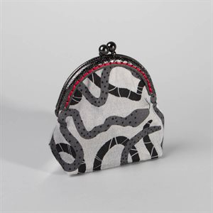 Pochette en tissus avec fermoir métallique Serpents