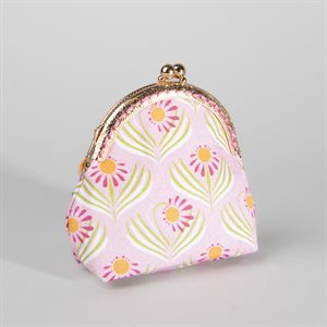 Pochette en tissus avec fermoir métallique Triste marguerite