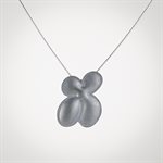 Large oxydized chubby chromosome pendant on 20" chain