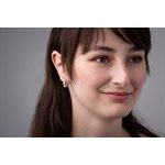 3 / 4 Scallop earring on stud - 