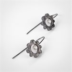 Round Scalloped earring on pin -