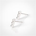 Boucle d'oreille 3 festons mini sur clou d'oreille - Lustré