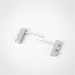 Boucle d'oreille 3 festons mini sur clou d'oreille - Lustré