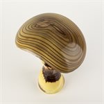 Sculpture artisanale en bois – champignon décoratif en caragana et vinaigrier