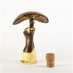 Sculpture artisanale en bois – champignon décoratif en caragana et vinaigrier