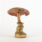Sculpture artisanale en bois – champignon décoratif en vinaigrier et érable négondo