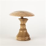 Handcrafted wooden sculpture in Wood – Decorative mushroom in butternut and silver maple