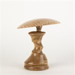 Handcrafted wooden sculpture in Wood – Decorative mushroom in butternut and silver maple