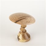 Handcrafted wooden sculpture in Wood – Decorative mushroom in butternut and silver maple