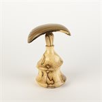 Sculpture artisanale en bois – champignon décoratif en lilas et vinaigrier